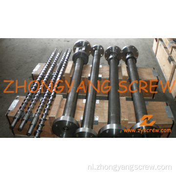 Single Extruder Screw Barrel voor Plastic Recyling Screw Extruder Machine